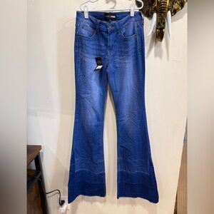Fashion Nova Vibrant Blue Flare Jeans